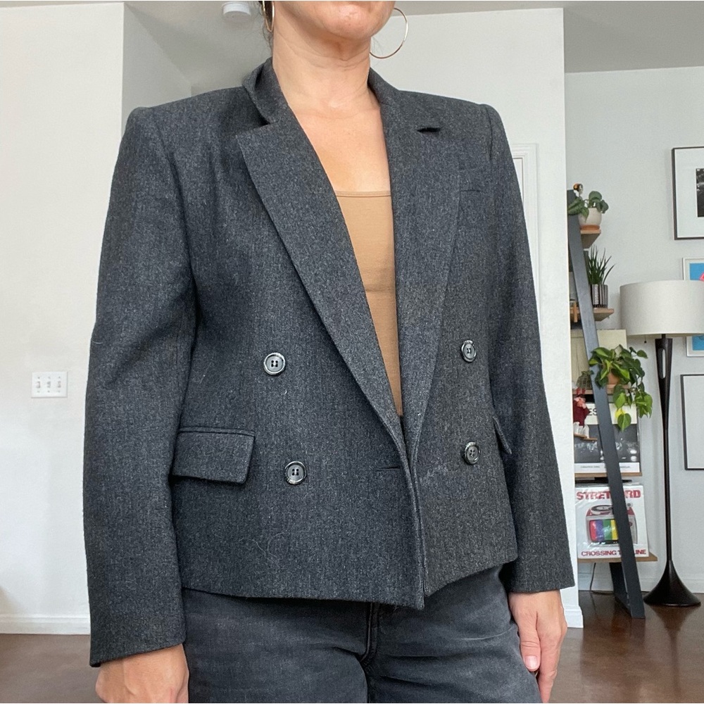 90’s Vintage Saville Blazer -  6 petite double-breasted wool. This is a …